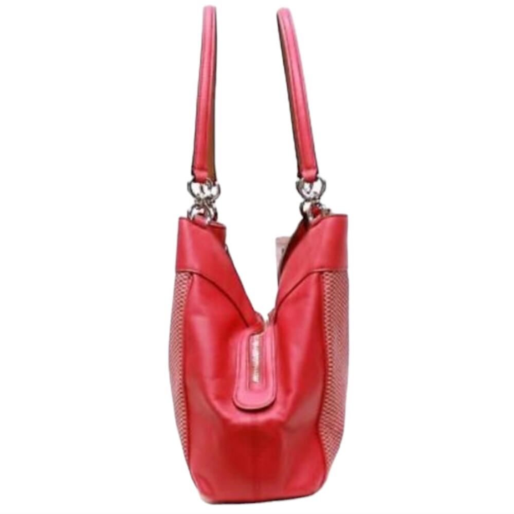 Coach F57540‎ Legacy Jacquard Lexy Shoulder Bag Milk Bright Pink - Picture 13 of 16